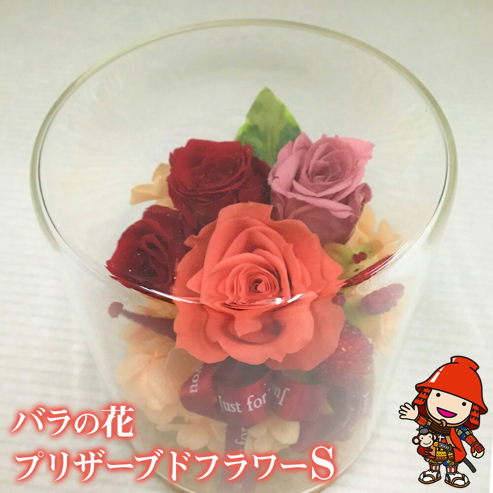 【ふるさと納税】バラの花 プリザーブドフラワー Sサイズ W9.5cm*D9.5cm*H12cm | ドライフラワー バラ 薔薇 花 お花 フラワー 母の日 インテリア おしゃれ オシャレ プレゼント ギフト 贈答 贈り物 花結び 大分県 中津市 送料無料