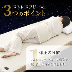 ふじやま織西川敷きふとん【しっかりたためる三つ折りタイプ】SDサイズ