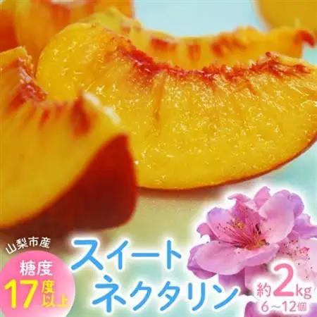 【2026年先行・7月中旬発送】　スイートネクタリン　約2kg(6～12個)【配送不可地域：離島・北海道・沖縄県・中国・四国・九州】【1730935】
