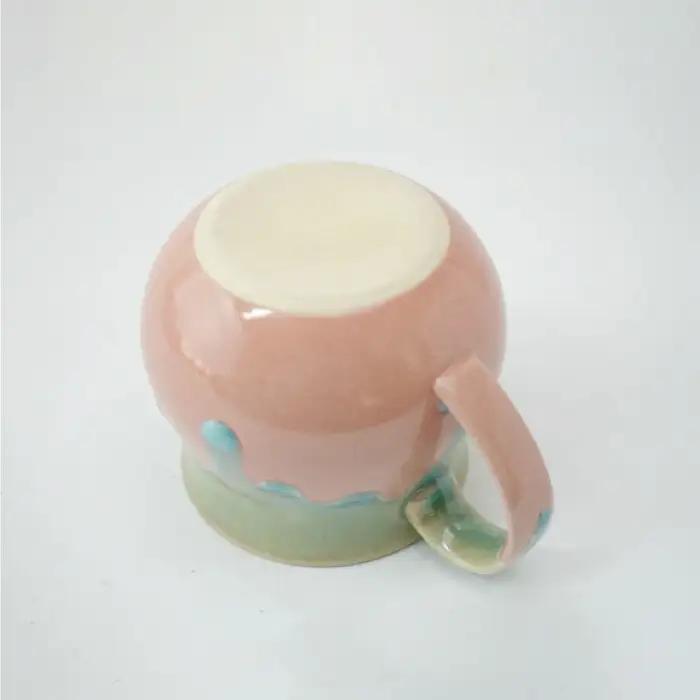 【波佐見焼】Folk Design 白釉流し ピンク＆ブルー ペア アロママグ 食器【玉有】[IE42] 波佐見焼