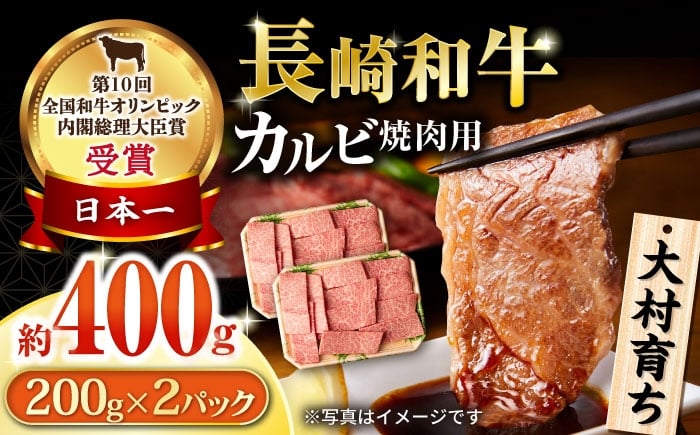 
            大村育ち 長崎和牛 カルビ焼肉セット400g  / 牛肉 カルビ 焼肉 BBQ / 大村市 / おおむら夢ファームシュシュ [ACAA477]
          
