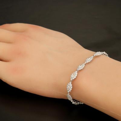 ふるさと納税 山梨市 プラチナ ダイヤモンドブレスレット【D5.20ct・17.5cm】マーキス |  | 02