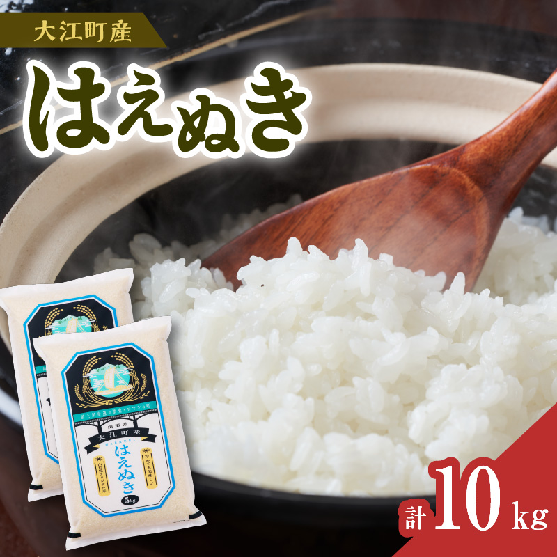《先行受付》【新米】大江町産 はえぬき 10kg(5kg×2袋)【山形県産】【2025年度産米 10月頃より順次発送予定】