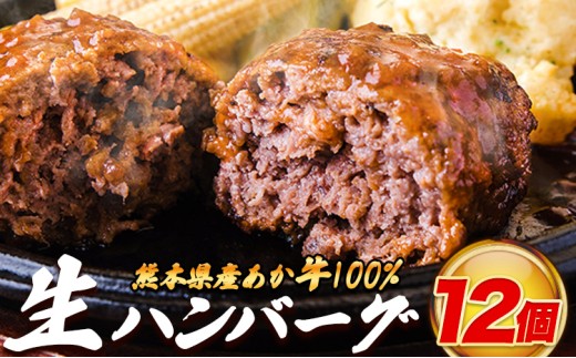 熊本県産あか牛100%生ハンバーグ 140g×12個 合計1680g 《30日以内に出荷予定(土日祝除く)》熊本県産あか牛 冷凍