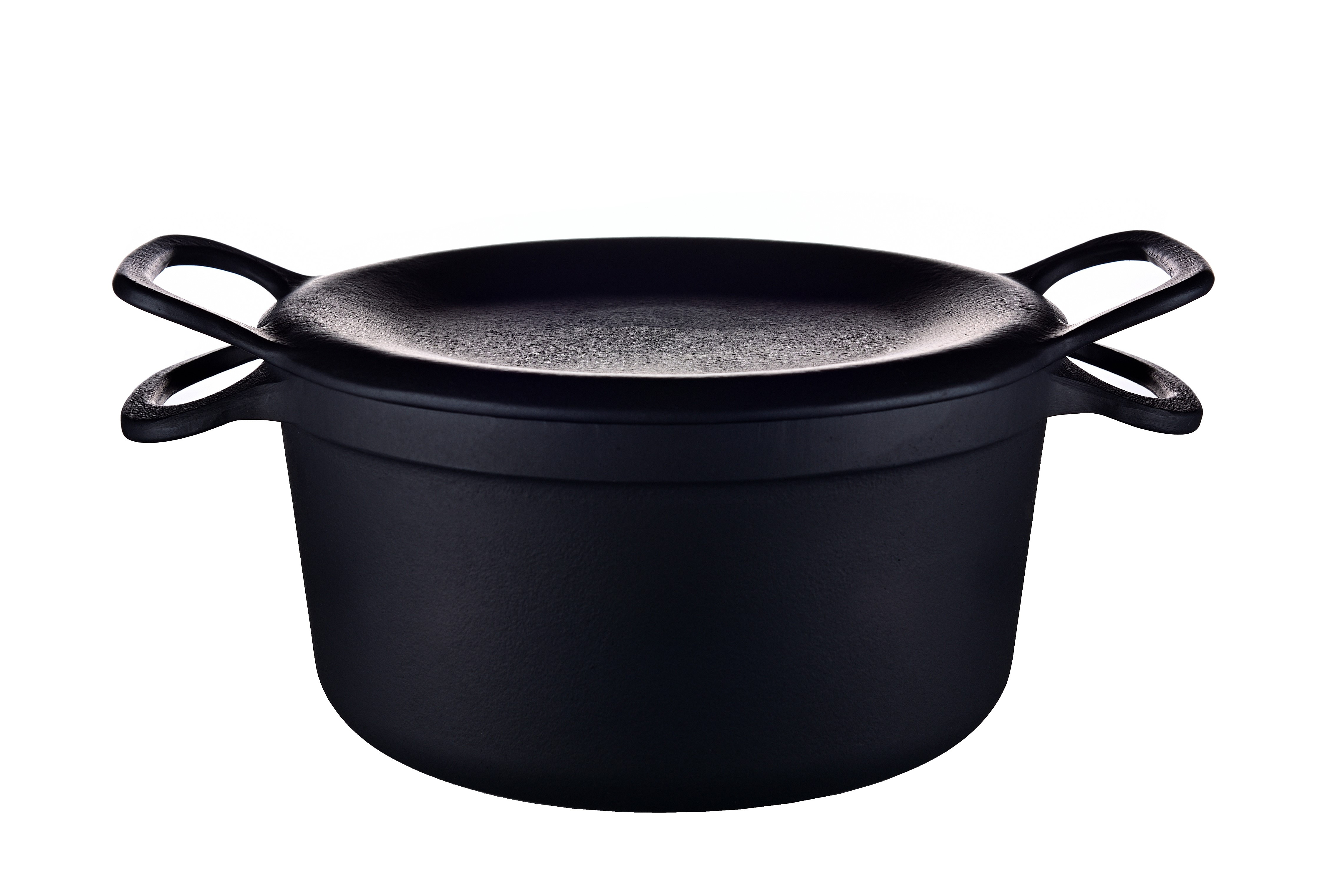 
            IH対応 鉄 鍋 フライパン ダクタイルポット 20cm  錆びにくい 岩鉄 鉄器 BBQ アウトドア キャンプ 直火 テフロン より長持ち 超軽量  万能サイズの蓋つき鉄鍋 岩手製鉄 岩手県 北上市 L0089
          