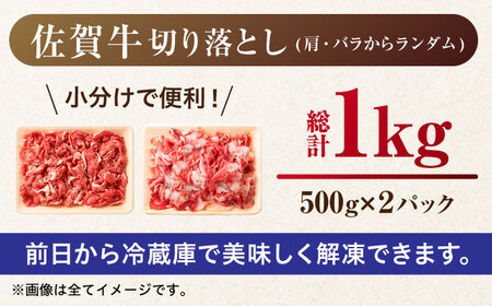 佐賀牛 切り落とし 肩orバラ 計1kg きりおとし ブランド牛[FDB007]