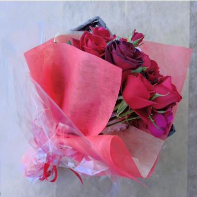 ふるさと納税 杵築市 『天使のバラ』薔薇だけのミニ丈ブーケ(赤系)Sサイズ |  | 01