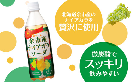 期間限定 セコマ ナイアガラソーダ 500ml 24本 1ケース 北海道 千歳製造 飲料 炭酸 ペットボトル ナイアガラ ぶどう 微炭酸 セイコーマート 千歳 北海道 北海道ふるさと納税 北海道千歳市