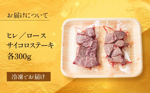 飛騨牛 ヒレサイコロステーキ ロースサイコロステーキ 各150g 2パック A5 希少部位 ヒレ肉 ロース 一口 食べ比べ 冷凍 ｜ 飛騨牛 ステーキ 牛肉 ステーキ ステーキ ヒレ ステーキ肉 飛騨