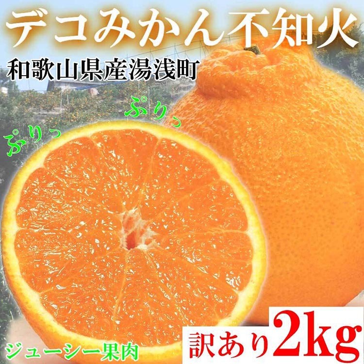 不知火（しらぬい） オレンジ みかん 家庭用 2kg ｜ 訳あり 和歌山みかん オレンジ フルーツ 果物 ※北海道・沖縄・離島への配送不可 ※2025年2月下旬～3月下旬頃に順次発送予定