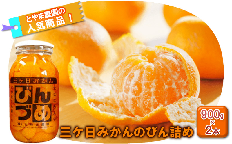 三ヶ日みかん みかんのびん詰詰め合わせ2本セット（900g×2