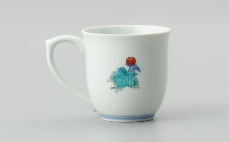 【有田焼】重要無形文化財 マグカップ  芙蓉菊絵  / 佐賀県 / 今右衛門焼[41AAAY017]