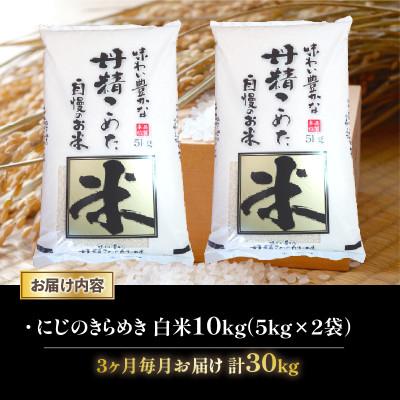 ふるさと納税 竜王町 【毎月定期便】にじのきらめき 白米10kg (5kg×2袋)全3回 |  | 01
