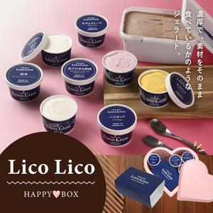 HAPPY BOX  LicoLicoジェラート定番ミルクチョコレート1L＆定番8種×1個セット【56001201】