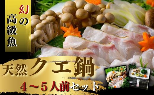 
豪華 幻の高級魚 天然 クエ 鍋セット 4～5人前 （三段重 身 アラ 約1.2kg・出汁・野菜・薬味・ポン酢）
