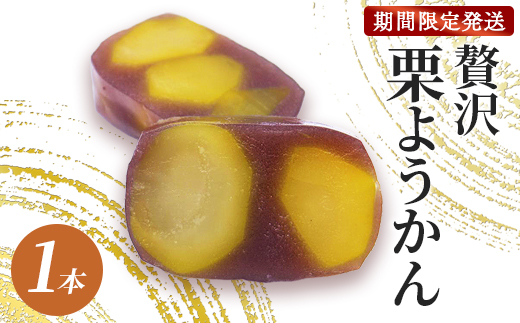 ≪先行予約≫ 贅沢 栗ようかん（１本） 京都 綾部 和菓子 お歳暮 お土産 贈り物 ギフト 手作り 大栗 小豆 こしあん 銀寄栗 羊羹