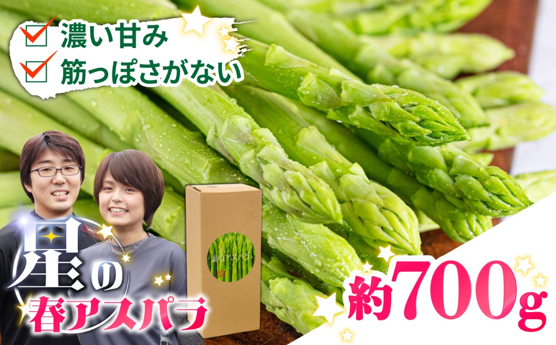 【2027年3月～発送】【星のアスパラ】グリーンアスパラガス 約700g / アスパラ アスパラガス 野菜 / 南島原市 / ほしのYA[SEY022]