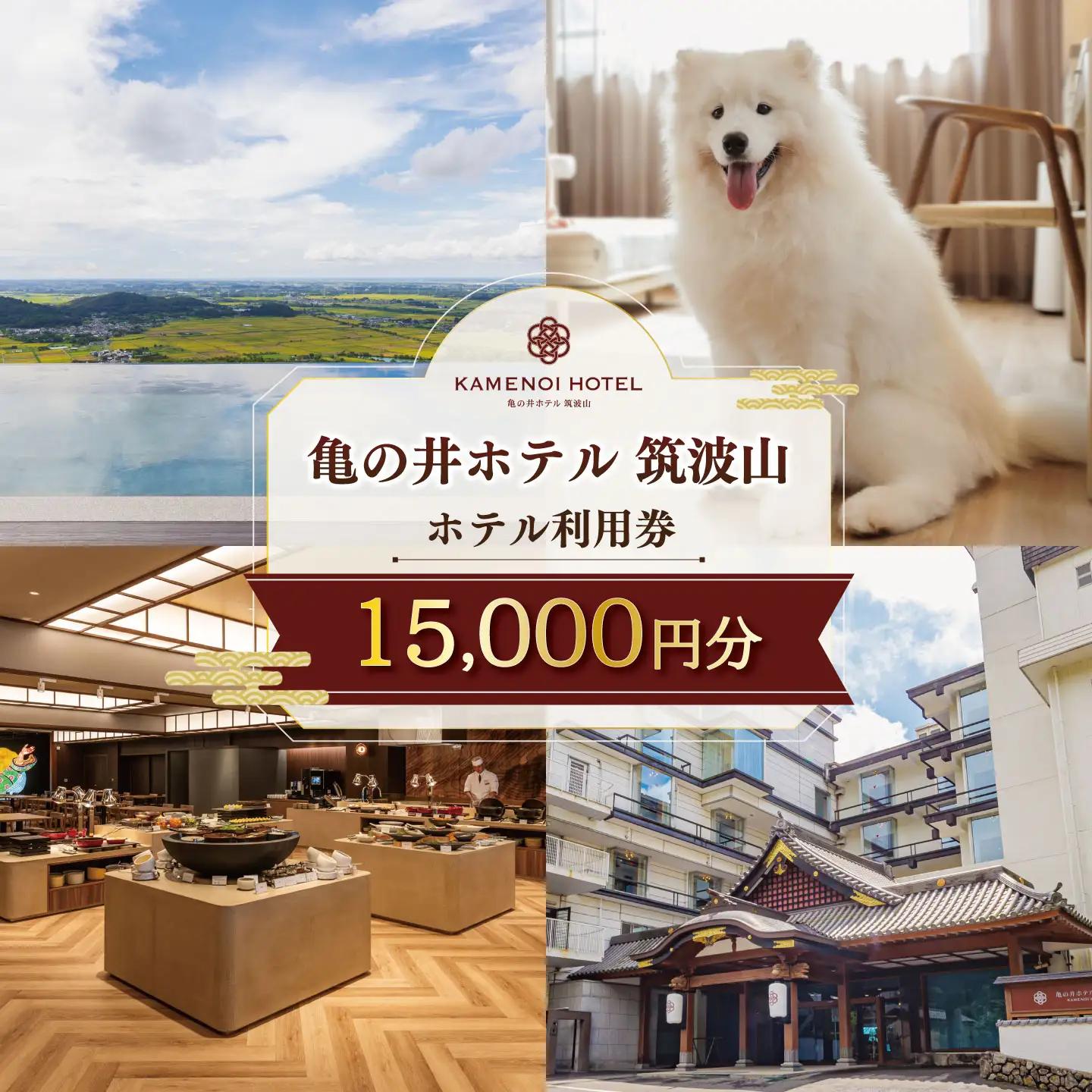 亀の井ホテル 筑波山 ホテル利用券 15,000円 宿泊券 宿泊