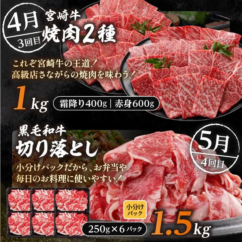【☆セレクト定期便☆】ご褒美グルメ☆牛尽くし定期便(6ヶ月)≪2027年お届け≫〔T106-6-S005〕_(都城市)