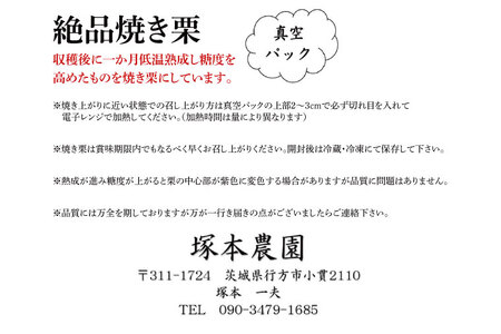 【2026年10月中旬より順次発送】なめがたの焼き栗(300g×2袋)｜栗 焼き栗 焼栗 くり クリ 熟成 真空 真空パック 先行予約 茨城県 行方市(CS-5)
