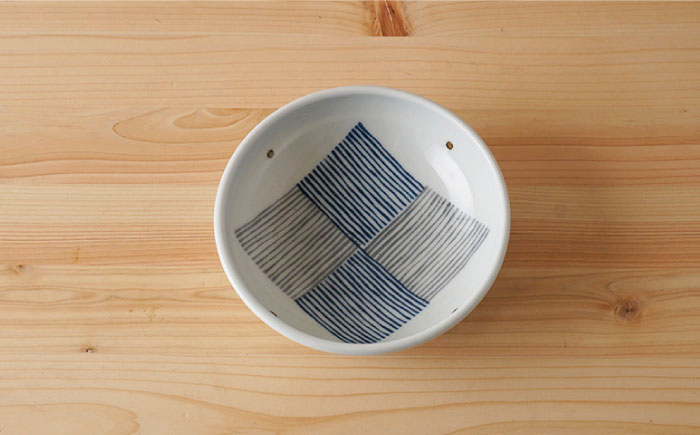 【波佐見焼】千段格子 玉渕 小鉢 5個セット【陶もと】 [PE14]