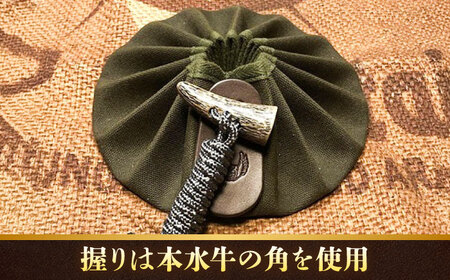ティンダー ポーチ 帆布製 / アウトドア キャンプ ハンドメイド 帆布 小物 狩人 焚火 / 亀山市 / ハンドメイド工房Zin[AMBR003]