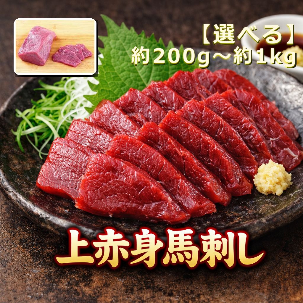 【ふるさと納税】【選べる】上赤身馬刺し約200g～約1000g | 馬刺し 鮮馬刺し 馬刺し あっさり 馬刺 長野 信州 濃い旨み 馬肉 お肉 刺身 冷凍 小分け 送料 無料 伊那 信州
