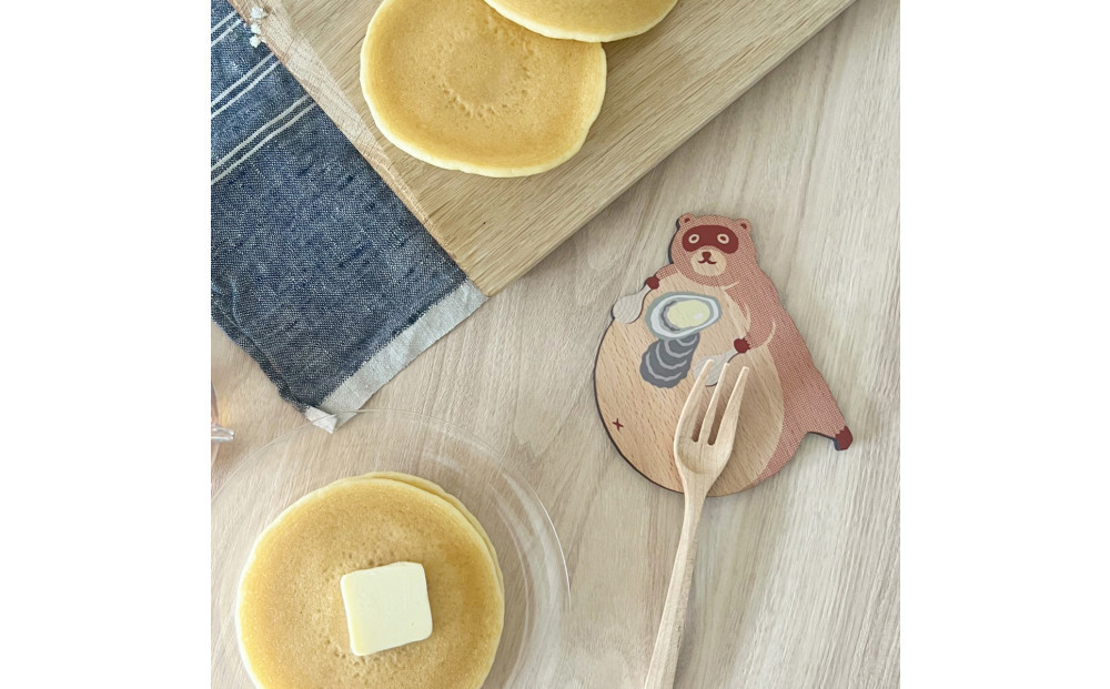 Ten＆O　木製プレートコレクション  ひろしまたぬき × ひろしまぱんだ　各1枚 合計2枚入り