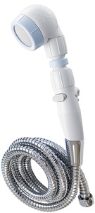 No.395-01 【ライトブルー】3Dearthshower安心STOP　ステンレスホース付