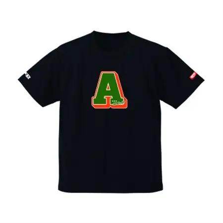 JTTA公認　卓球ユニフォーム【男女兼用(ドライ):Sサイズ】アルファベット　A　ブラック_装飾品・工芸品  洋服 _【1565605】