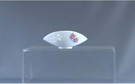 有田焼 お香立〈花集文〉【赤絵白磁硯処 雪月花】手描き 伝統工芸 お香立て 花柄 赤絵 インテリア 25000円 A25-585