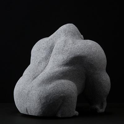 ふるさと納税 高松市 [庵治 石獅子] 狛大猩猩 1体(作:島本 健一郎)【庵治石産地の職人彫りおろしの一点物】 |  | 02