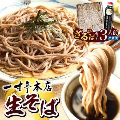 ふるさと納税 河北町 【一寸亭本店】 ざるそば(生そば) 3人前(190g×3束)