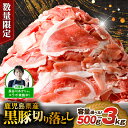 【ふるさと納税】＜容量選べる＞ 鹿児島県産 黒豚 切り落とし 500g 〜 3kg 数量 限定 肉 豚肉 切落し スライス 小分け 大容量 ボリューム パック 袋 冷凍 ミヤタ 鹿児島 おすすめ ランキング プレゼント ギフト 【 料理家 長谷川あかり コラボ 】