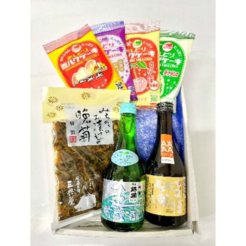 【ふるさと納税】特産品 たかはた土産 詰め合わせ セット [tk06ays670001 山形県 高畠町 高畠町観光協会] 米鶴 錦爛 特製晩菊 ミルクケーキ お菓子 酒 お酒