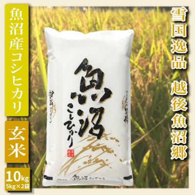 ふるさと納税 魚沼市 【雪国逸品 玄米10kg】越後魚沼郷 魚沼産コシヒカリ(5kg×2袋)