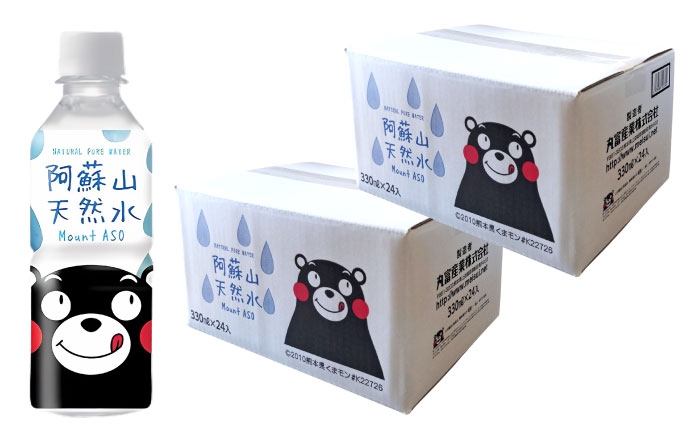 
            熊本 阿蘇山天然水 330ml × 24本 2ケース（計48本） 天然水 水 ミネラルウォーター 保存 2年 【丸富産業株式会社】 [AYDB004]
          