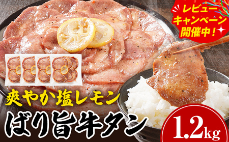 牛タン 塩レモン ペッパー味 1.2kg 300g×4パック 牛タン