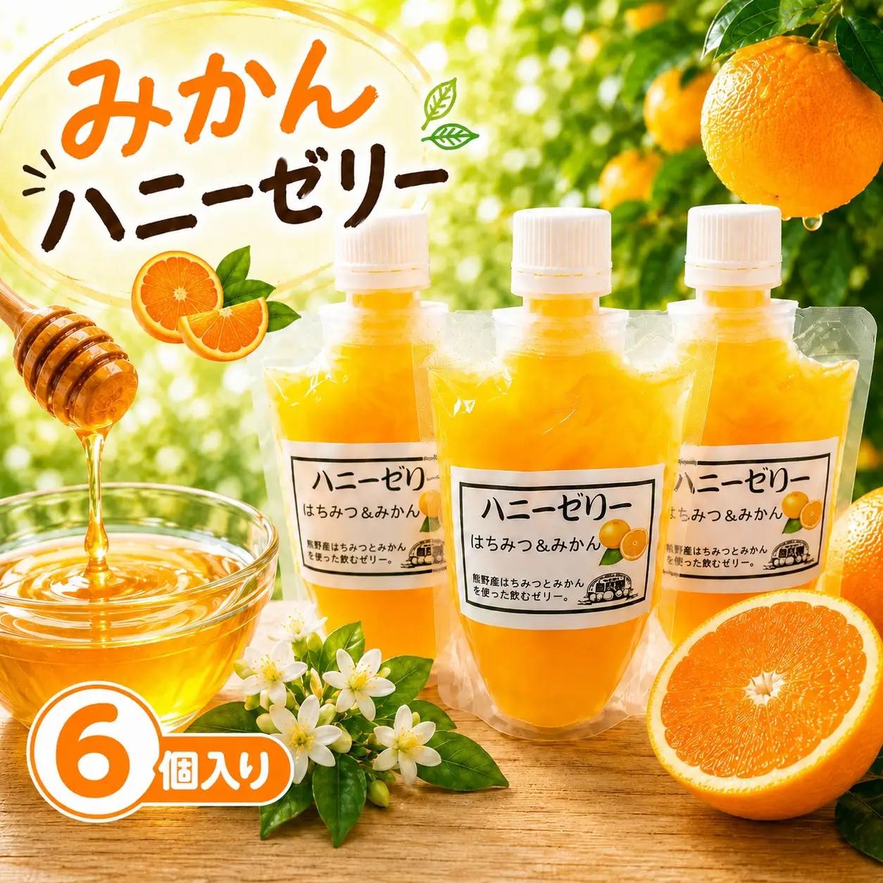 みかんゼリー 無添加 ハニーゼリー 165g×6個 みかん【szjk0005】