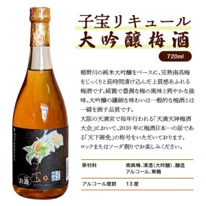 SA1903　酒田の酒屋厳選　子宝リキュール　大吟醸梅酒　720ml×1本