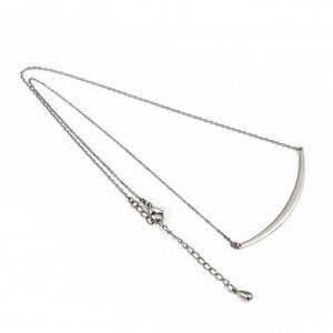 純チタンバーネックレス(カーブプレート)42cm【1645486】