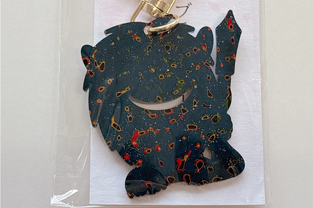 ブランデュー弘前FC オリジナル津軽塗りキーホルダー 【藍】ブラッフェ