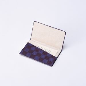 黒谷和紙 名刺入れ（市松紫）【 名刺ケース カードケース 】