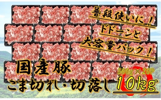 ※2個口※  国産豚  こま切れ・切落し  10kg