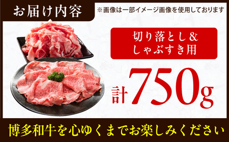 【訳あり】博多和牛 しゃぶしゃぶ すき焼き 750gセット 牛肉 博多和牛 しゃぶしゃぶ すき焼き 訳あり ロース バラ モモ 広川町/株式会社MEAT PLUS[AFBO030] 和牛 牛肉 和牛