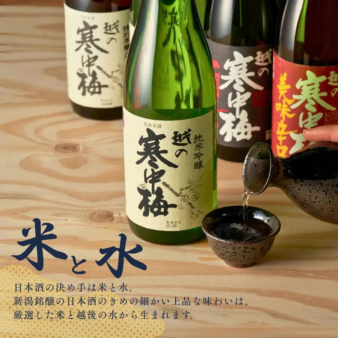 日本酒 越の寒中梅 6種類飲み比べセット 720ml×6本 淡麗辛口 新潟銘醸