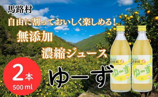 【希釈用飲料】ゆーず ゆずジュース500ml×2本 希釈用