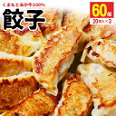 【ふるさと納税】くまもとあか牛100％ 餃子 合計60個 20個入り×3パック ぎょうざ ギョウザ 牛肉 あか牛 赤牛 惣菜 冷凍 国産 九州産 熊本県産 送料無料