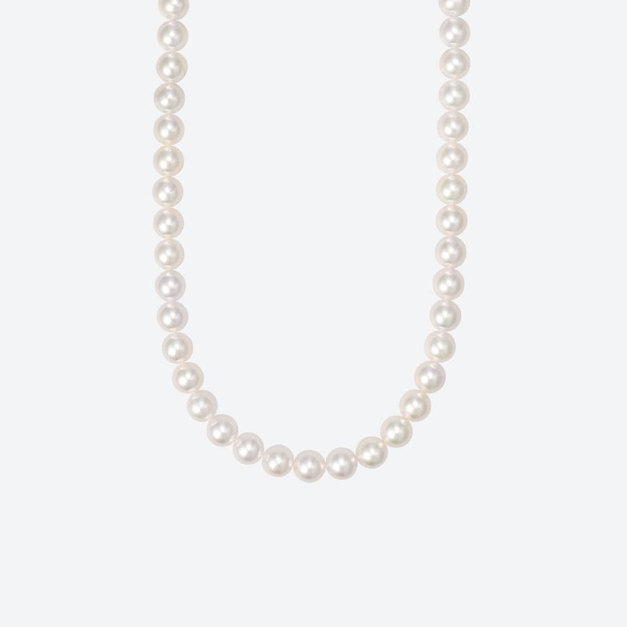 アコヤパール　ネックレス・イヤリングセット（E8.0ｍｍ）セット（白）３　鑑別書付(MKhp-015)
