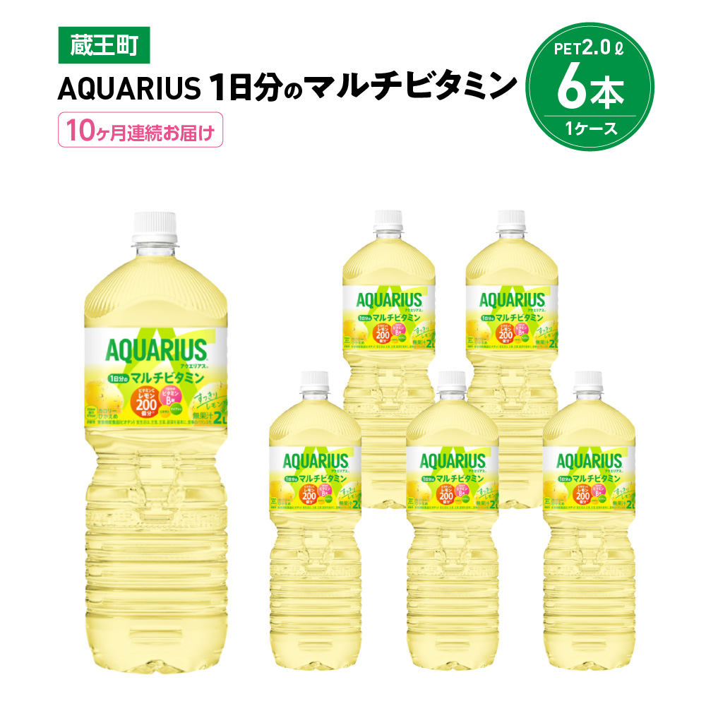 【10か月連続お届け】アクエリアス1日分のマルチビタミン　2L PET×6本　【04301-0682】